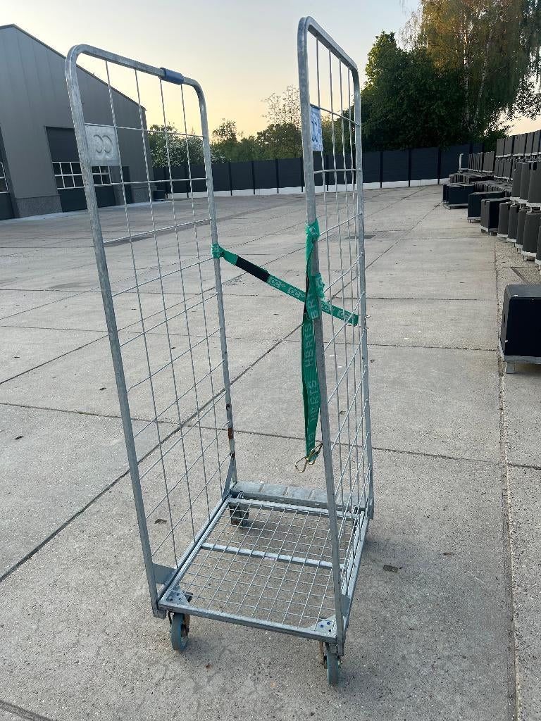 Partij van 25x rolcontainers rolcontainer rolkarren 2 hekken, Ophalen, Gebruikt