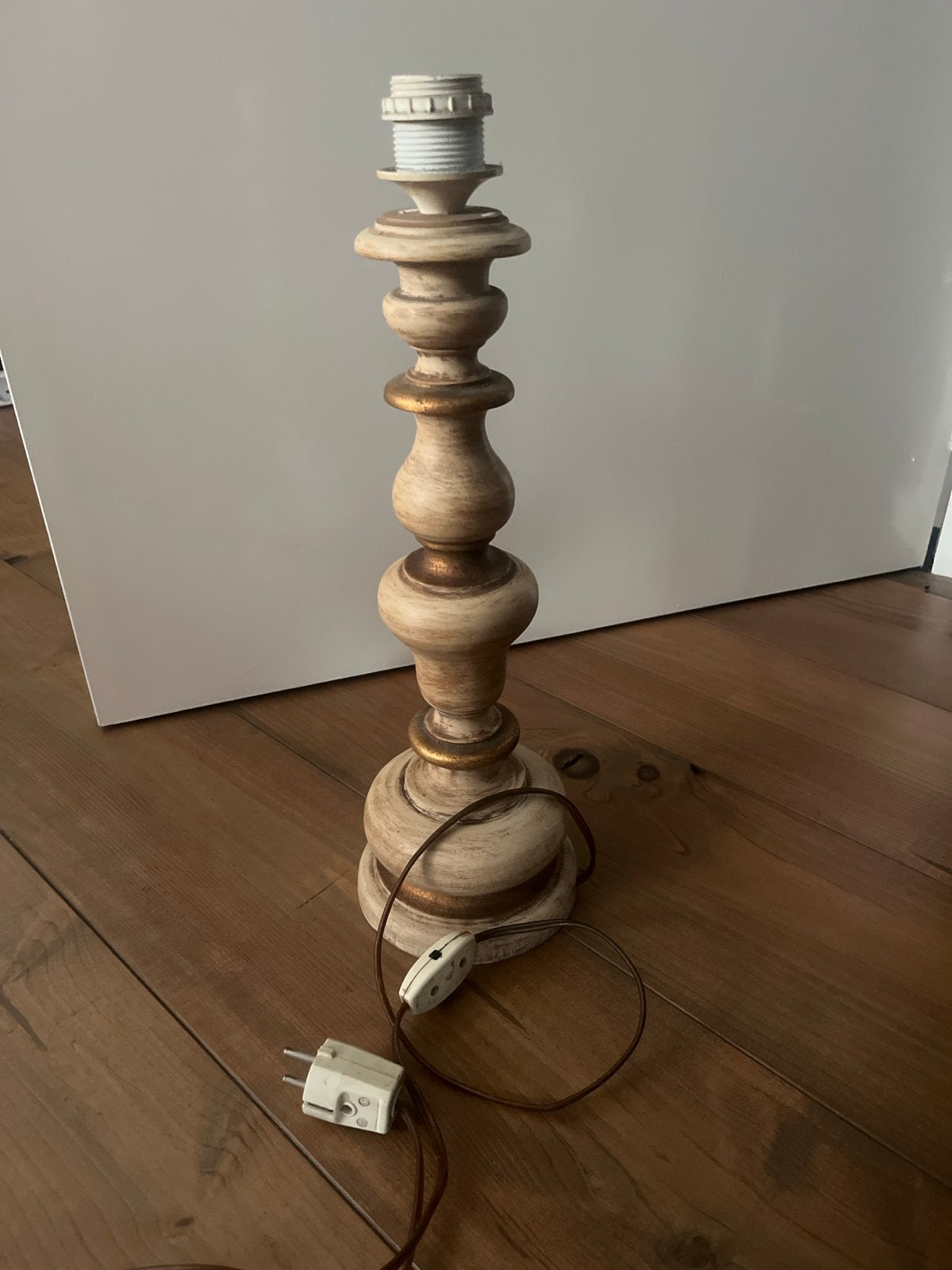 Vintage houten lampenvoet, ca. 50 cm hoog, Antiek en Kunst, Ophalen of Verzenden