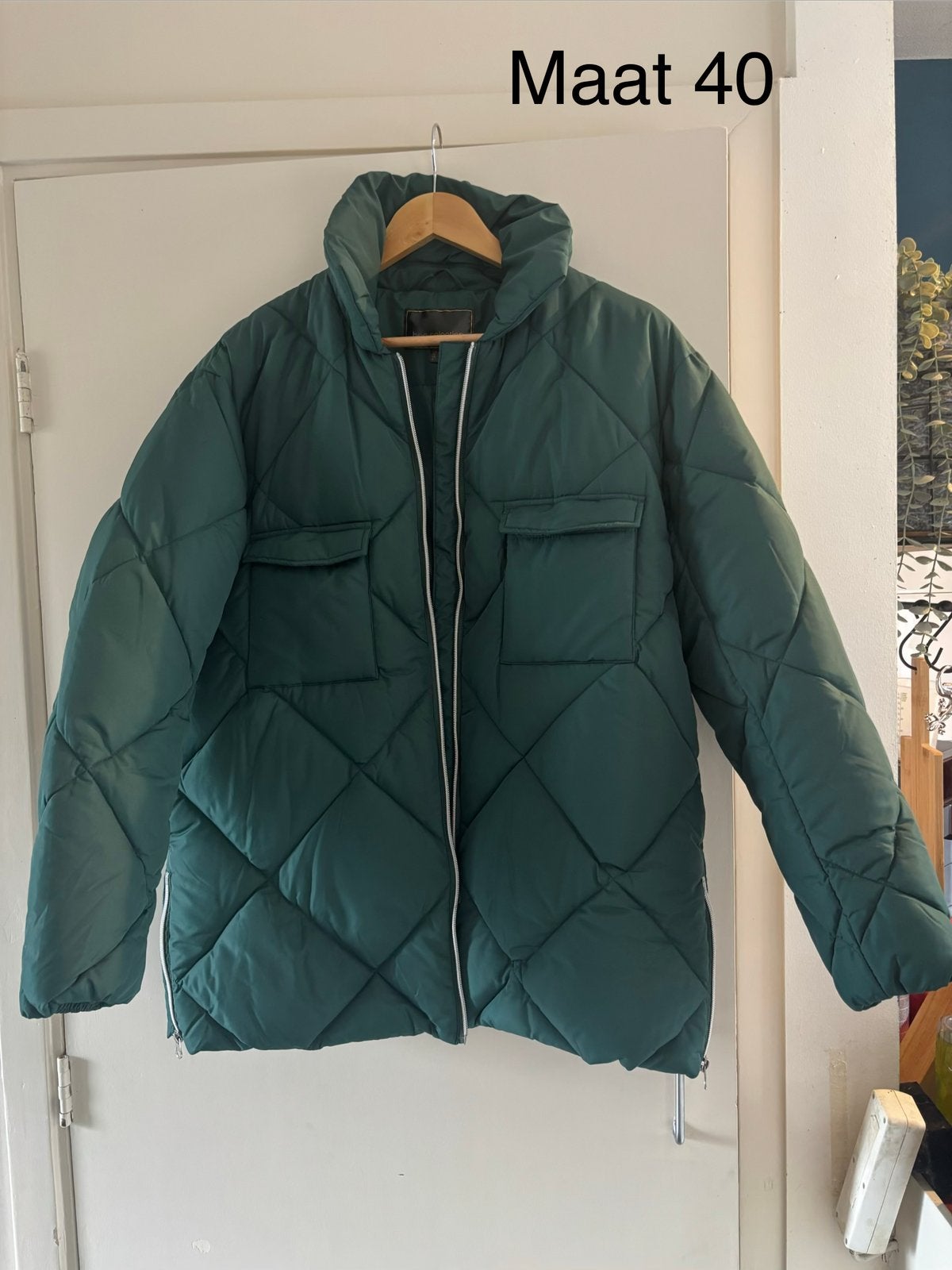 Dames winterjas, Kleding | Dames, Jassen | Winter, Ophalen of Verzenden, Zo goed als nieuw, Maat 38/40 (M), Groen