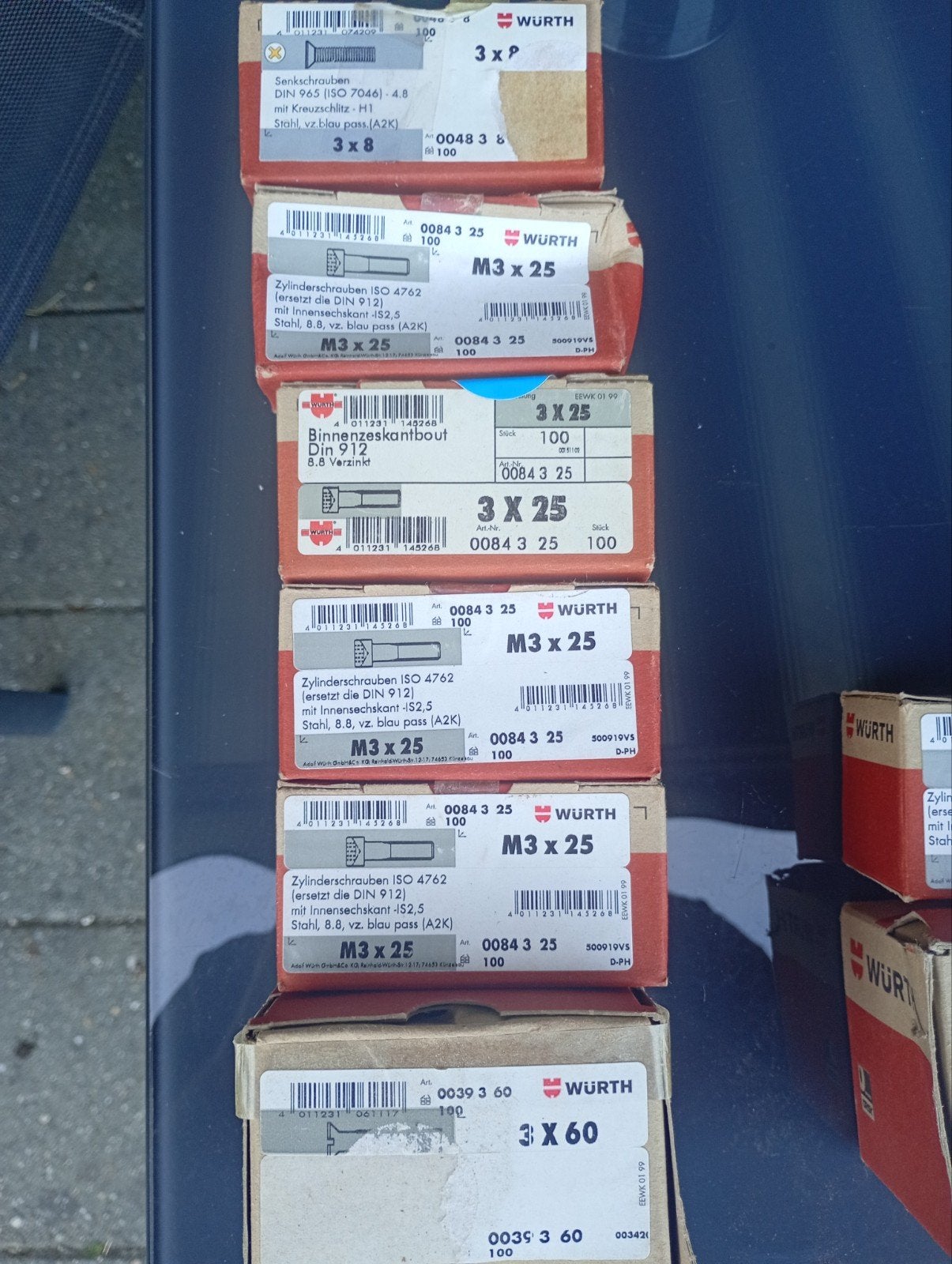 Partij met diverse Würth boutjes - 23 stuks alles in 1 koop, Nieuw, Info@sandersverbouwingen.com, Sanders verbouwingen, De lairessestraat 23