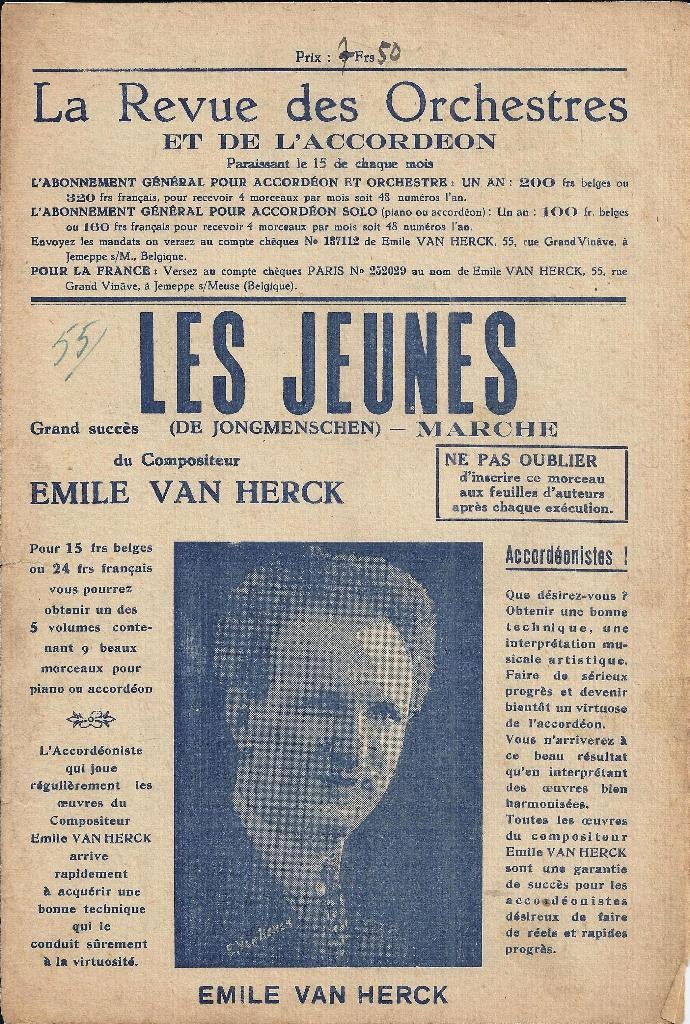 Bo670 bladmuziek excelsior album n 4., Ophalen of Verzenden, Gebruikt, Artiest of Componist, Populair