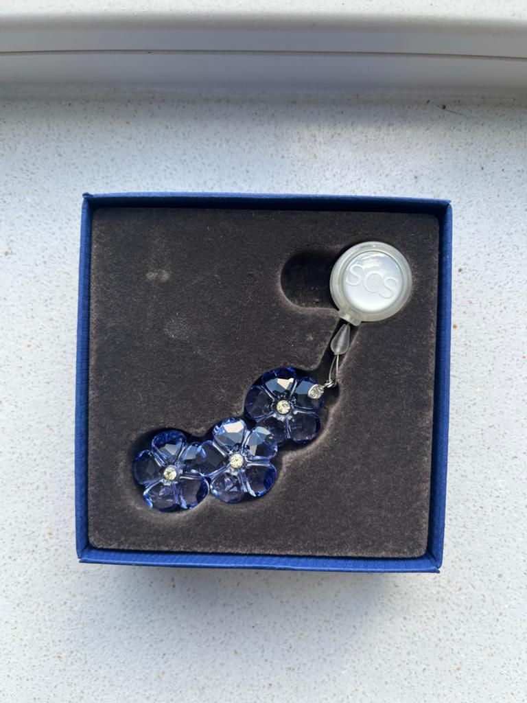 Swarovski raam ornament bloemen, Ophalen of Verzenden, Zo goed als nieuw, Huisaccessoire