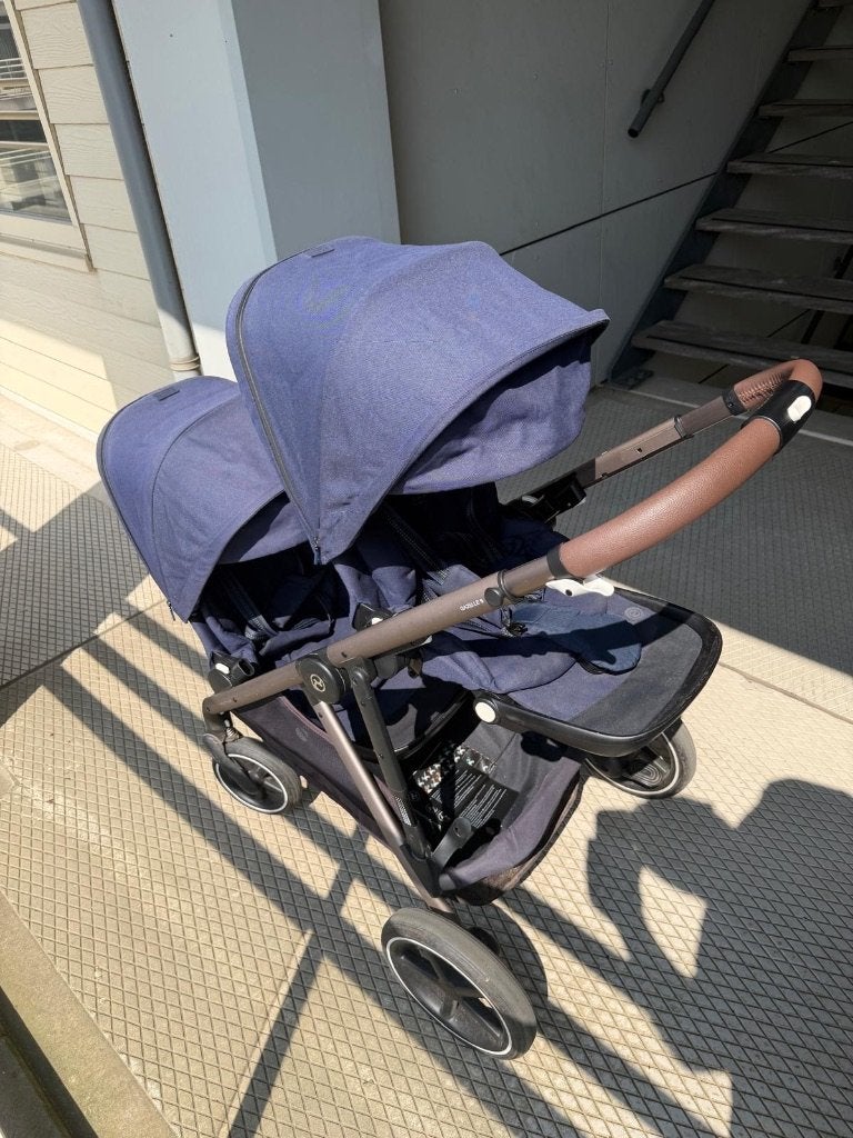 Cybex Gazelle S - navy blue (met regenhoes), Verstelbare duwstang, Zo goed als nieuw, Ophalen, Kinderwagen