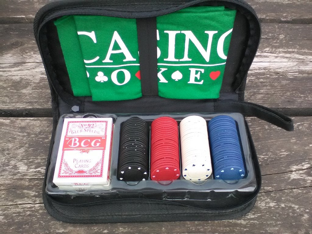 Pokerspel in etui, Hobby en Vrije tijd, Een of twee spelers, Ophalen of Verzenden, Nieuw, Onbekend