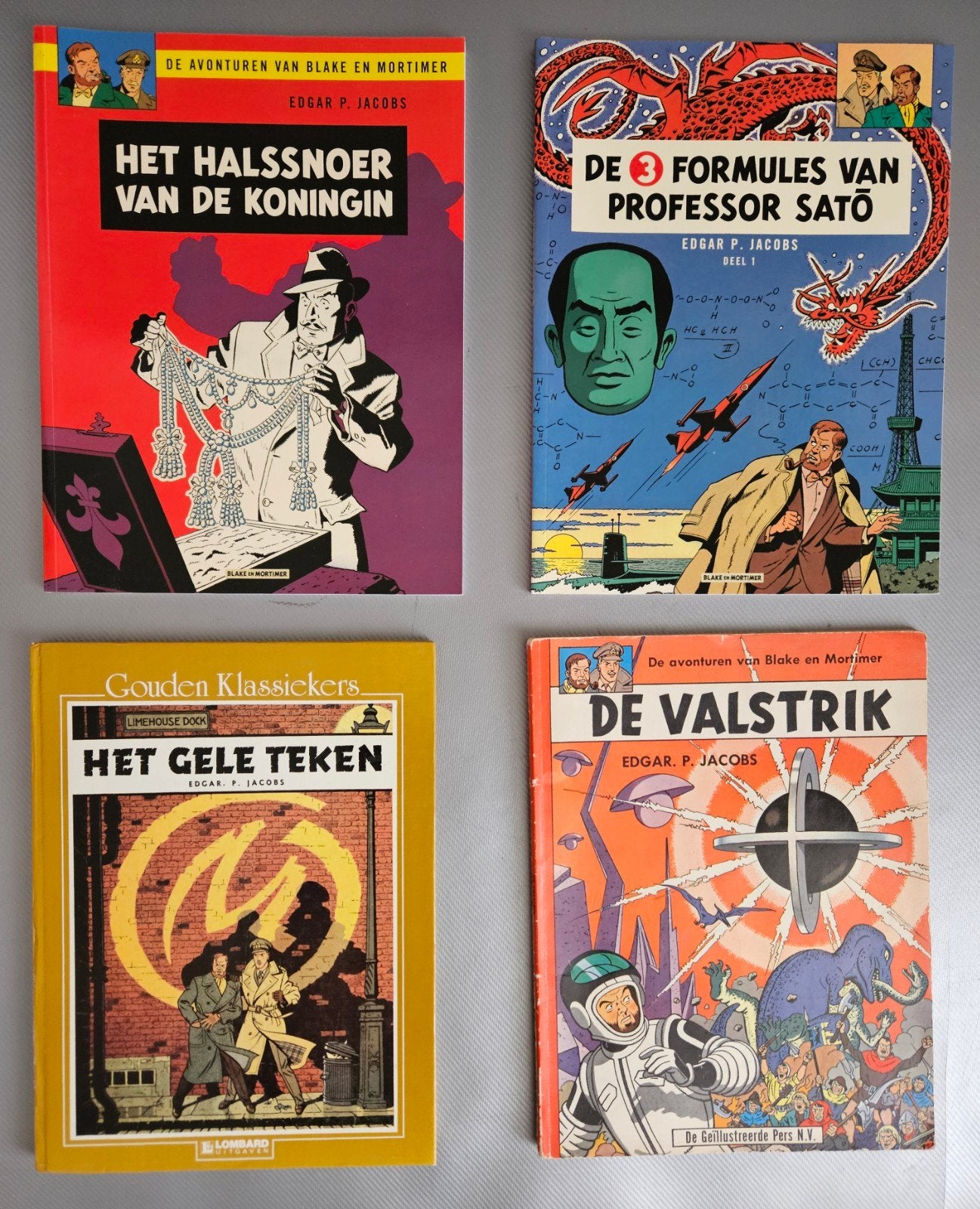 4 albums van Blake en Mortimer lees beschrijving., Meerdere stripboeken, Ophalen of Verzenden, Gelezen