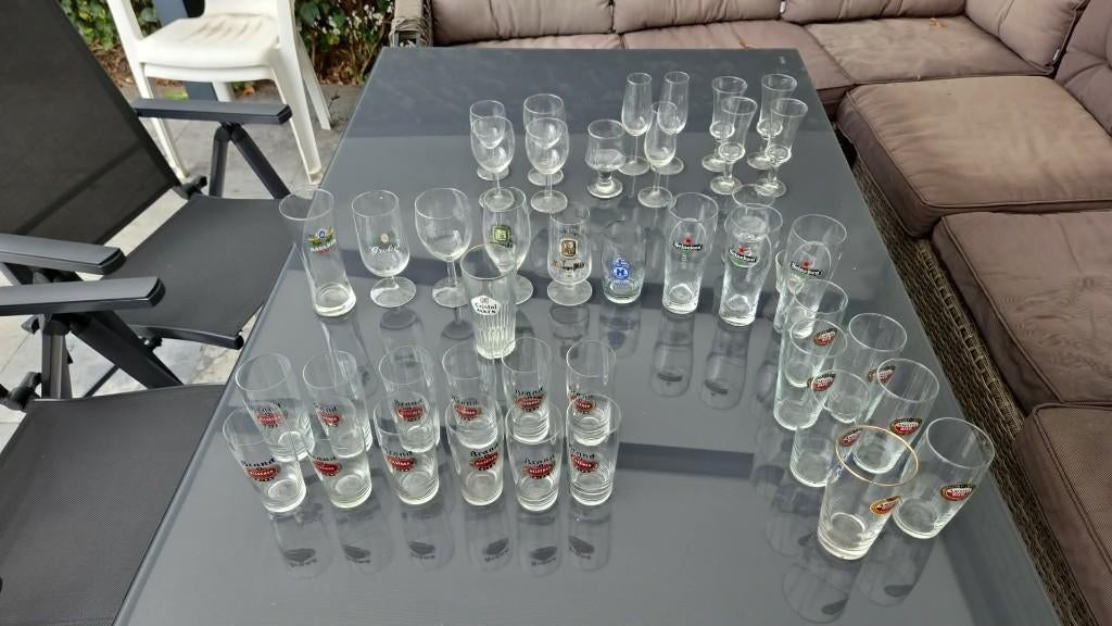 Set Bierglas / Bierglas / Champagne Cognac glas / Borrelglas, Verzamelen, Glas en Borrelglaasjes, Ophalen of Verzenden, Zo goed als nieuw