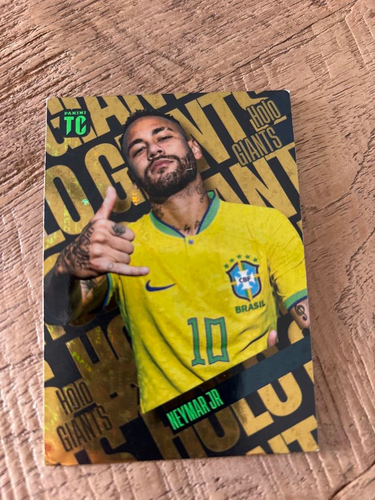 Panini TC Holo Giants Neymar Jr. Spelerskaart, Ophalen of Verzenden, Zo goed als nieuw, Buitenlandse clubs, Spelerskaart