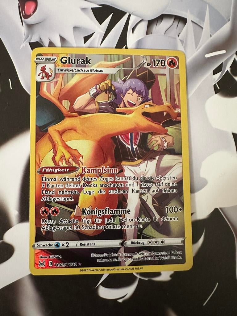 Pokemon Glurak/ charizard (duits), Ophalen of Verzenden, Zo goed als nieuw
