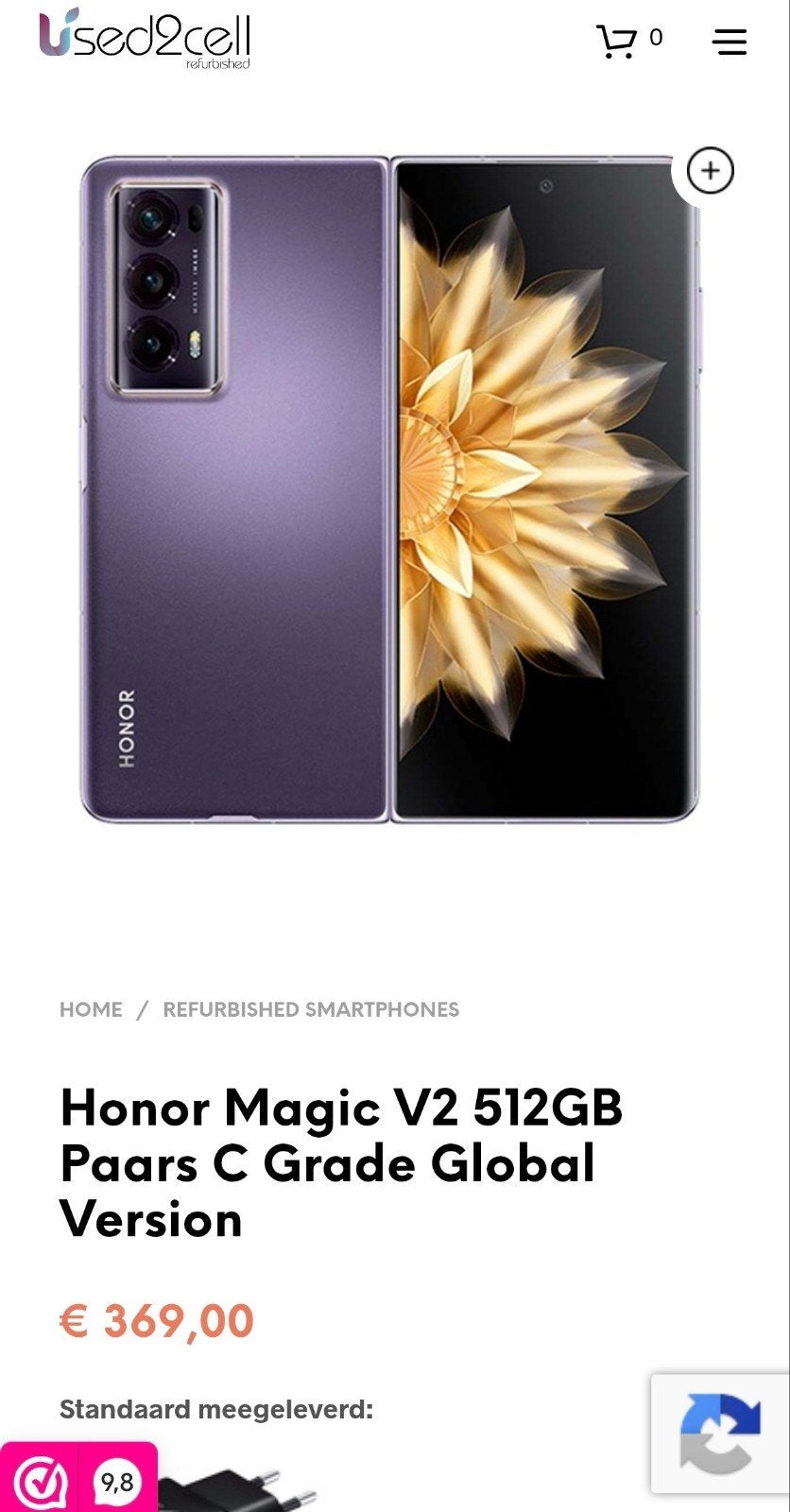 Honor Magic V2 512GB Paars C Grade, Ophalen of Verzenden, Zo goed als nieuw, 6 megapixel of meer