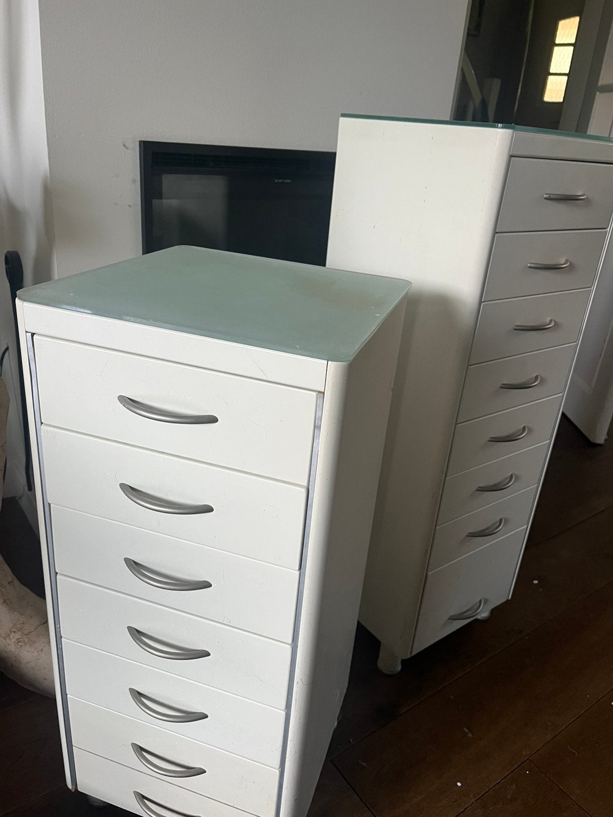 2 apothekers (nacht) kastjes ( prijs is voor de 2 samen ), Gebruikt, Eenpersoons, Ophalen of Verzenden, 80 cm