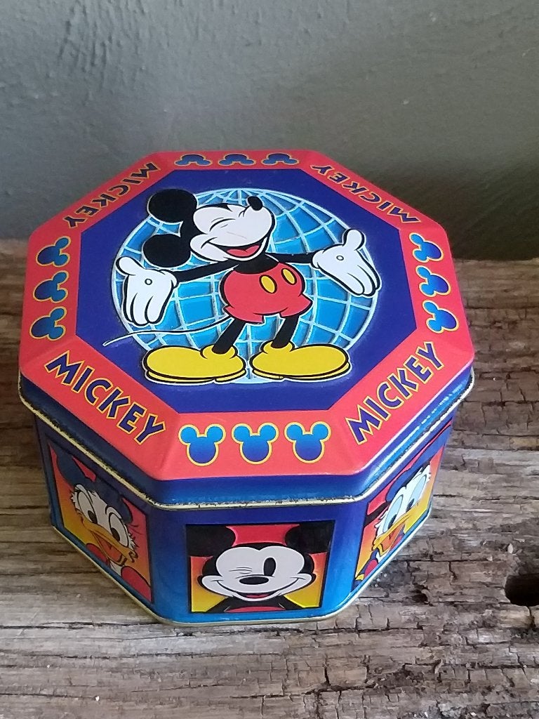 mickey mouse/nestle blik, Verzamelen, Disney, Ophalen of Verzenden, Mickey Mouse, Gebruikt, Overige typen