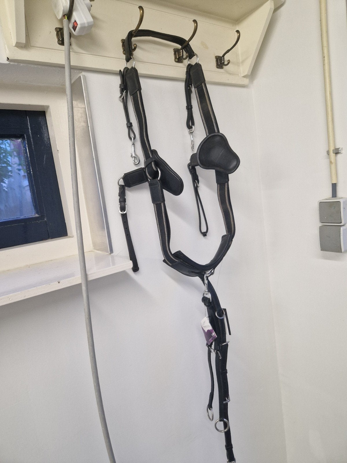 QHP Qcross borsttuig full zwart, Dieren en Toebehoren, Springen, Ophalen of Verzenden, QHP, Borsttuig