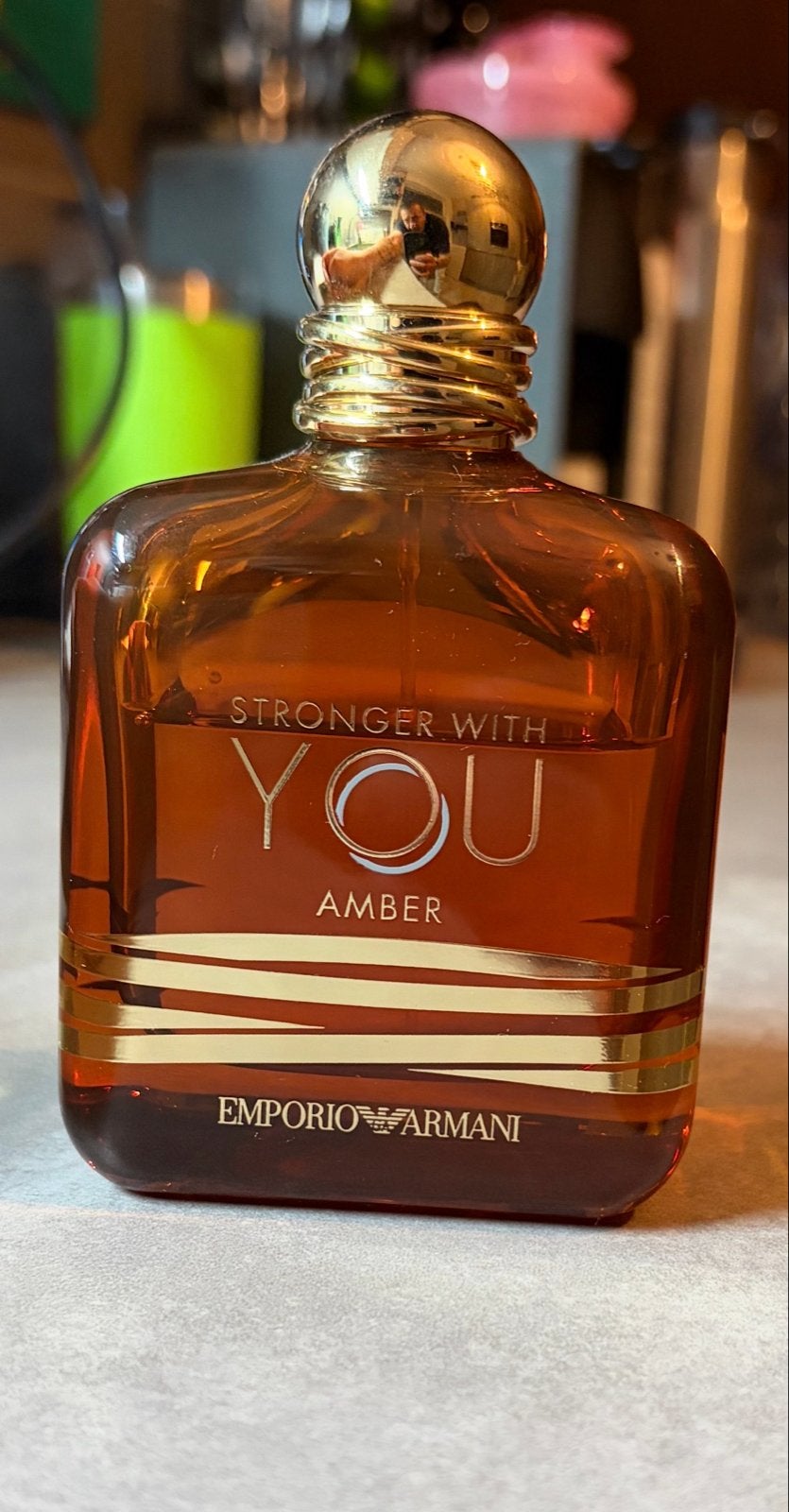 Emporio Armani Stronger With You Amber Eau de Parfum 100ml, Ophalen of Verzenden, Zo goed als nieuw