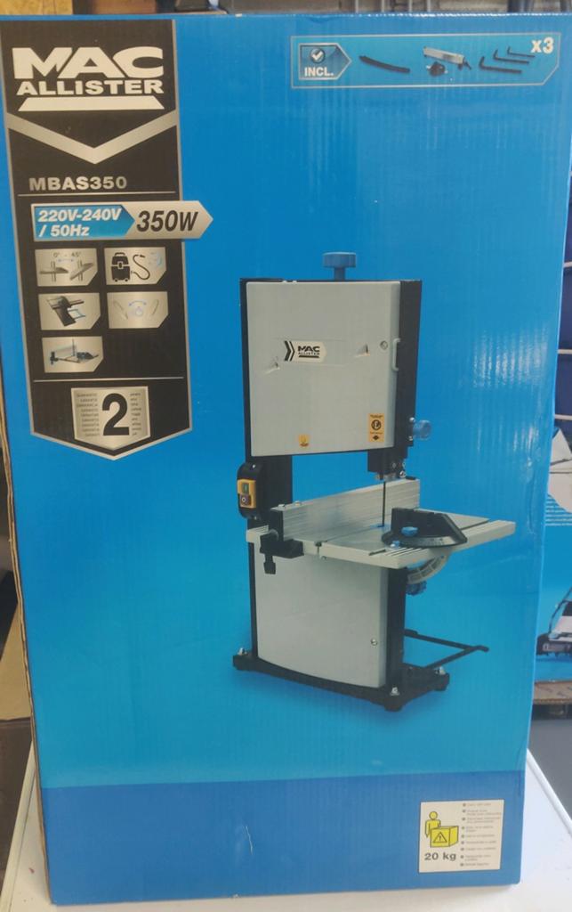 MAC ALLISTER MBAS350 Lintzaag 350W - Nieuw in doos, Ophalen, MAC ALLISTER, Nieuw, 30 tot 70 mm