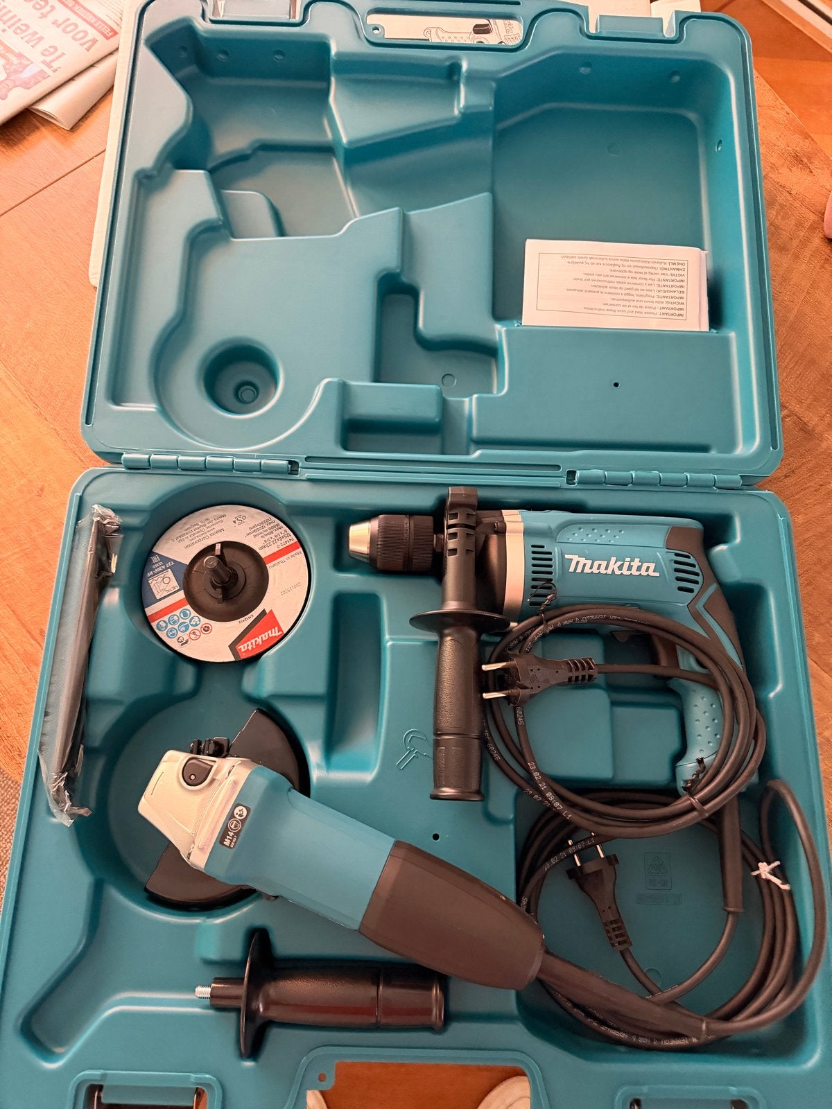 Makita DK0050X1 Boorhamer (HP1631) & Haakse Slijper (GA5030R, Ophalen of Verzenden, Nieuw