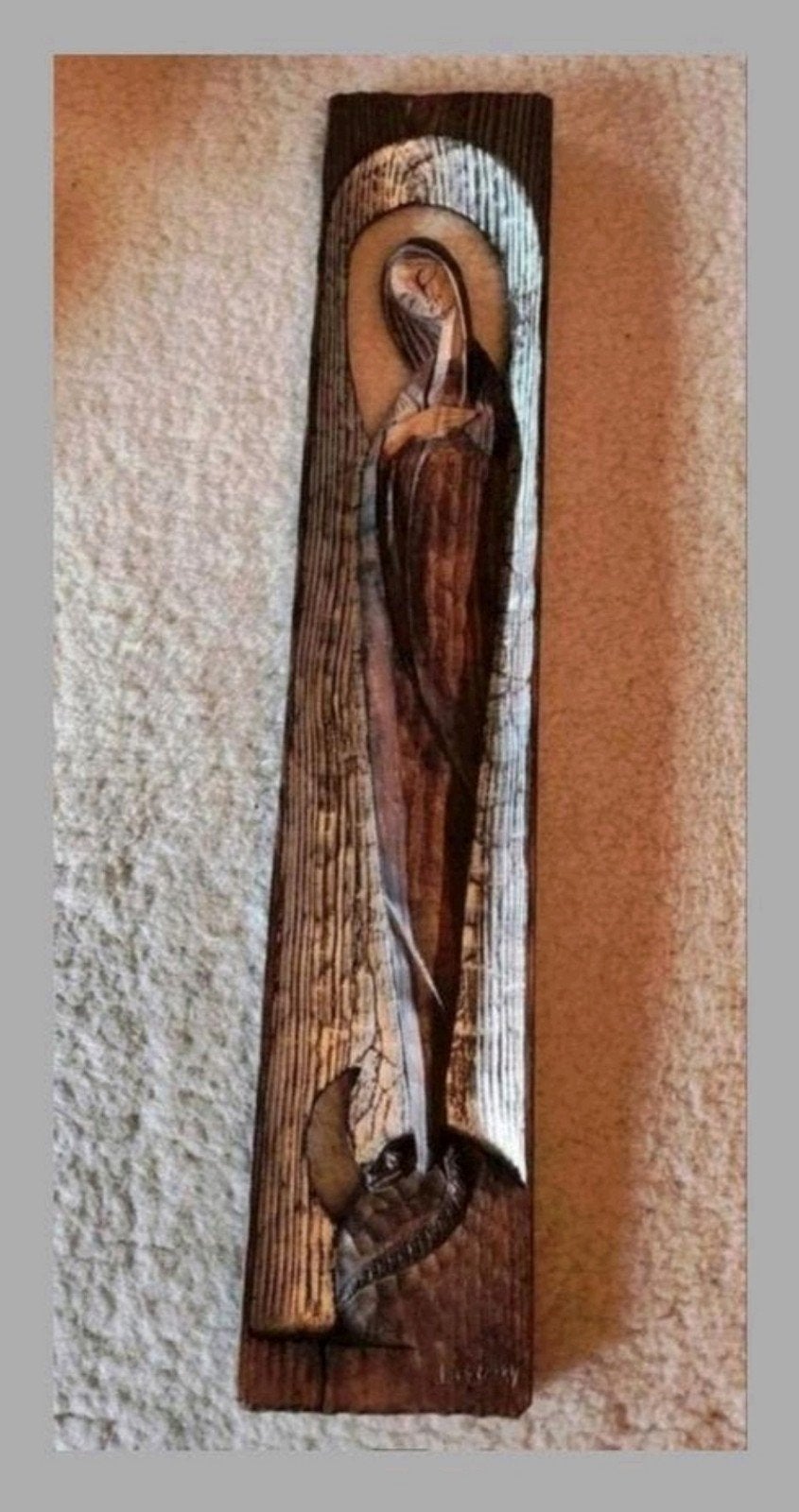Madonna Religieus Houtsnijwerk Art Deco
Gesigneerd, Ophalen of Verzenden