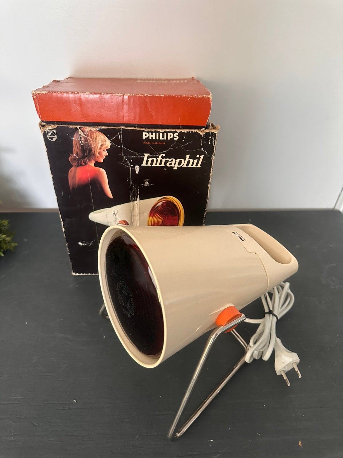 Vintage Philips Infraphil HP3609  Warmtelamp Originele Doos, Ophalen, Zo goed als nieuw, Philips, Overige typen
