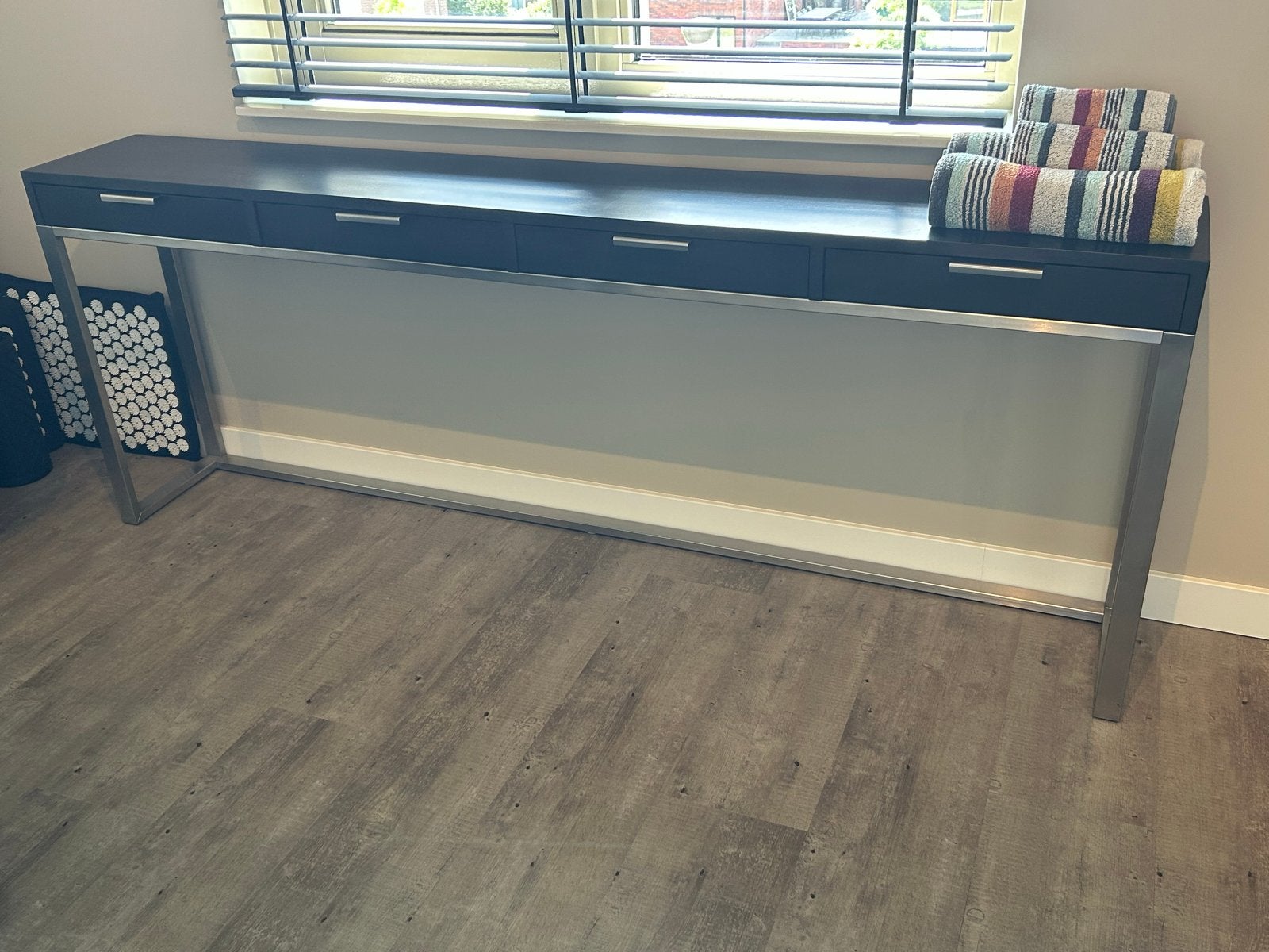 Van Rossum sidetable met lades, Ophalen, Gebruikt, Minder dan 25 cm, Rechthoekig