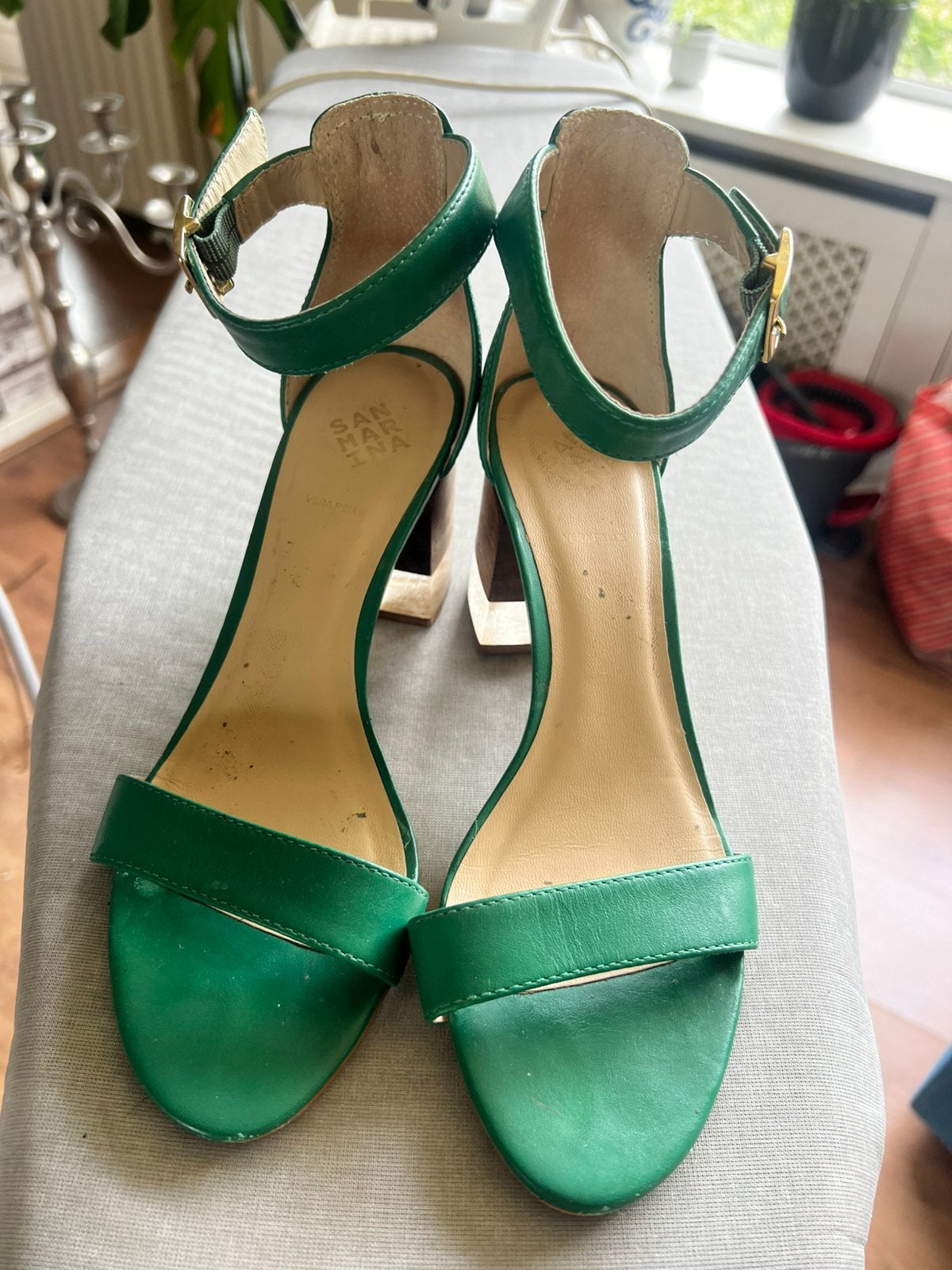 Leren sandaal, Ophalen of Verzenden, Zo goed als nieuw, Zwart, Sandalen of Muiltjes