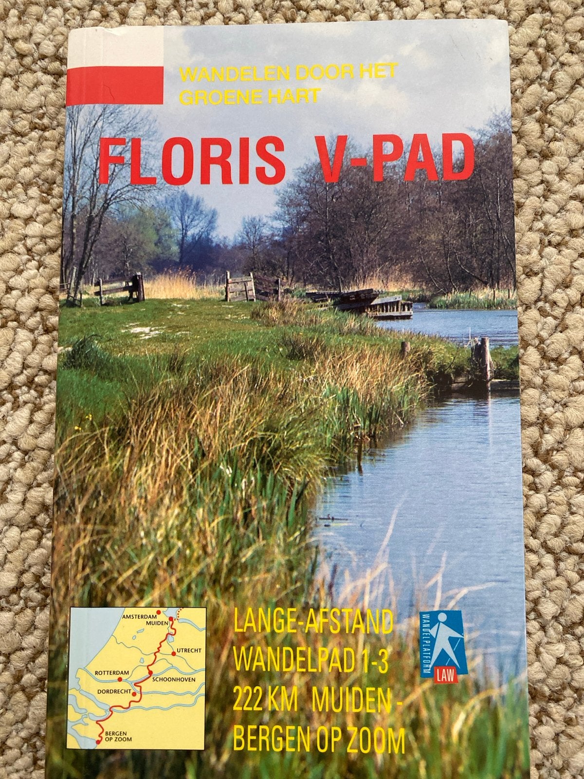 Floris V-pad LAW 1-3: Wandelgids Groene Hart 222 km, Overige merken, Fiets- of Wandelgids, Ophalen of Verzenden, Zo goed als nieuw