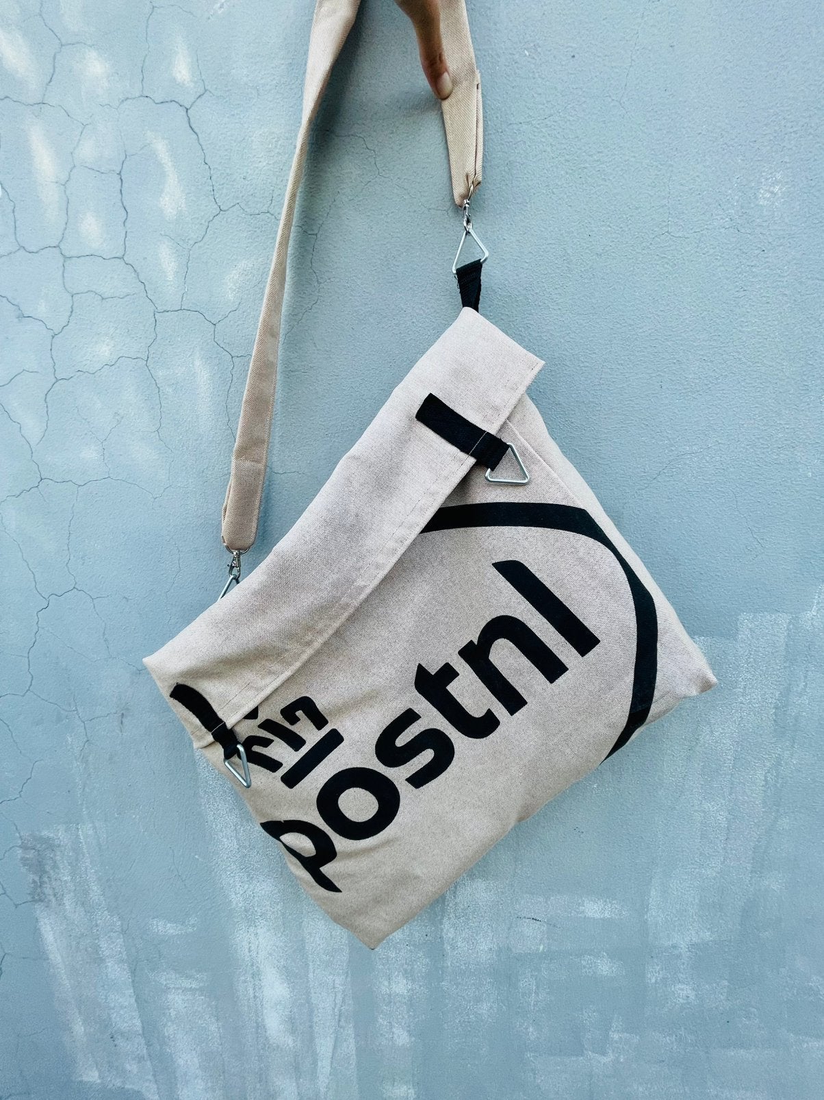 Post NL Unieke Handgemaakte Shopper Schoudertas, Ophalen of Verzenden, Zo goed als nieuw, Beige, Overige merken
