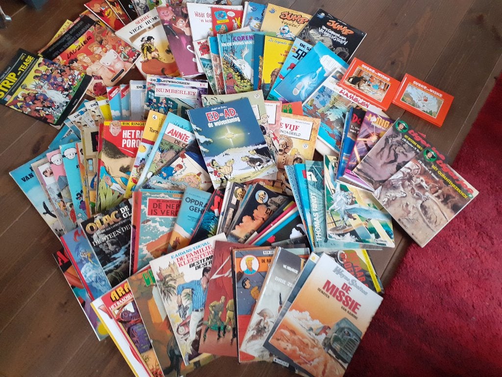 100 stripboeken diverse., Meerdere stripboeken, Ophalen of Verzenden, Gelezen, Diverse auteurs