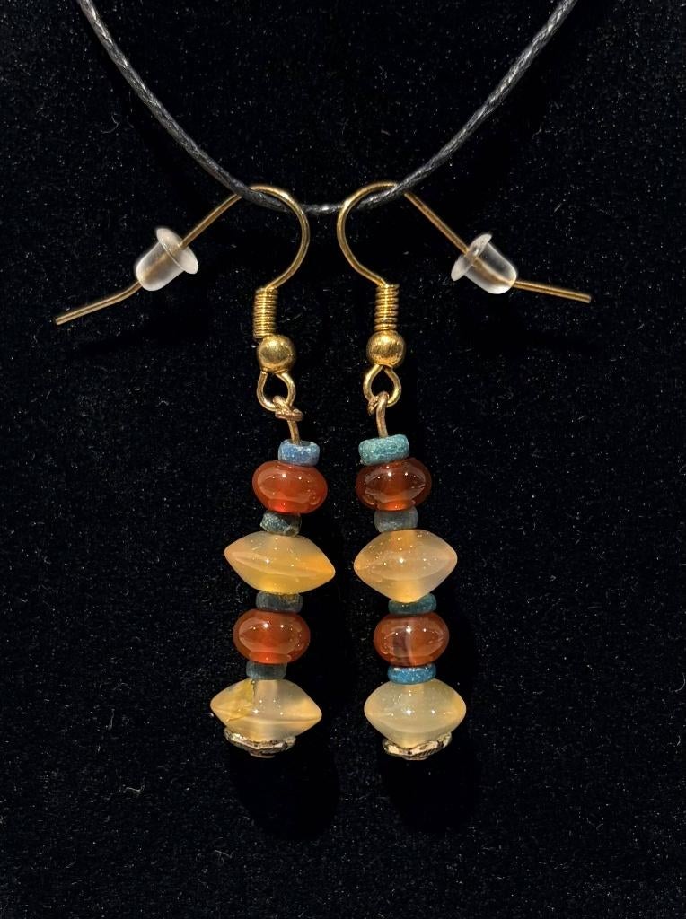 Bodemvondst – 3000 jaar oude Egyptische carneool kralen, Overige materialen, Hangers, Overige kleuren, Nieuw