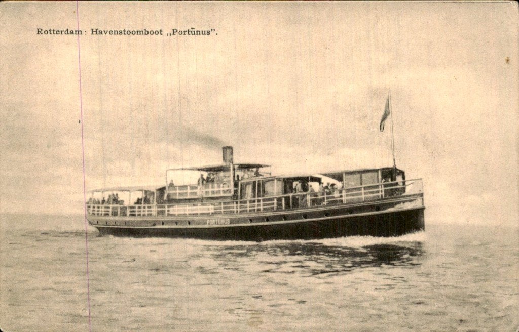 Rotterdam - Havenstoomboot - Portunus, Ophalen of Verzenden, Voor 1920, Ongelopen, Zuid-Holland