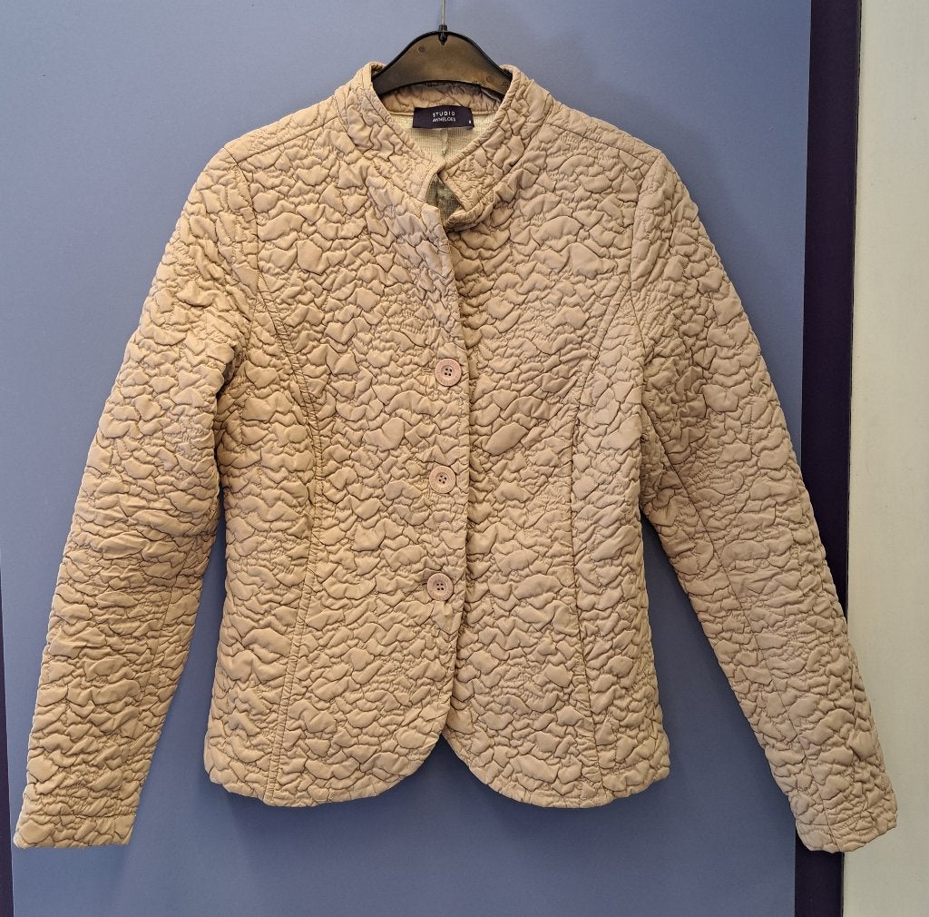 Studio Anneloes blazer in zand structuur patroon M art 49653