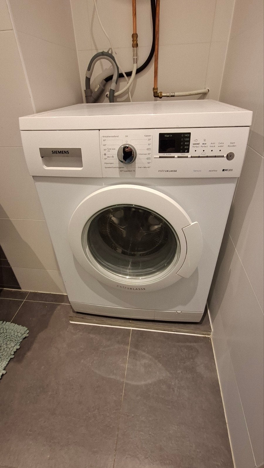 Siemens WM14E397NL/69 ExtraKlasse Wasmachine, Ophalen, Gebruikt, Voorlader, Kort programma