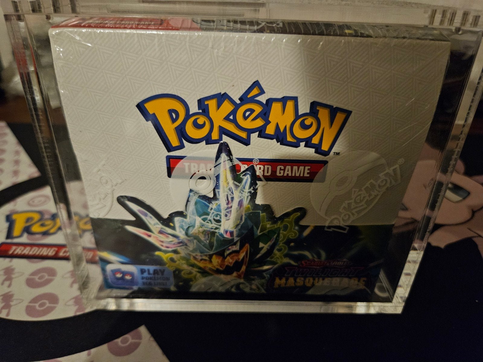 Pokemon Twilight Masquerade Booster Box Incl. Acryl Display, Ophalen of Verzenden, Zo goed als nieuw, Boosterbox, Foil