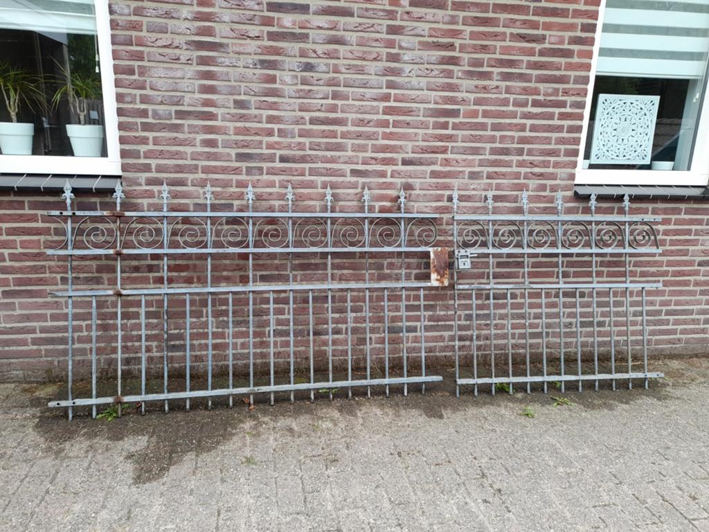 Sierhek gegalvaniseerd 110 hoog  190 breed  en 120 cm breed, Tuin en Terras, Tuinhekken en Hekwerk, Ophalen, Gebruikt, IJzer, Sierhekwerk