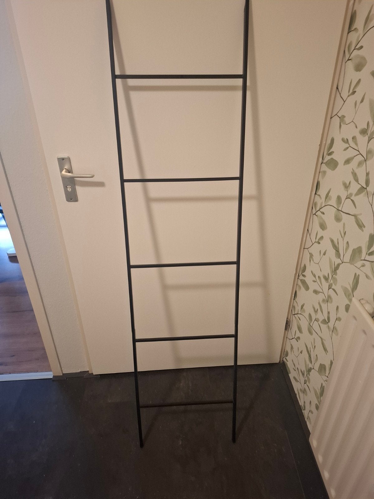 Zwart metalen decoratieve ladder, Huis en Inrichting, Ophalen, Gebruikt