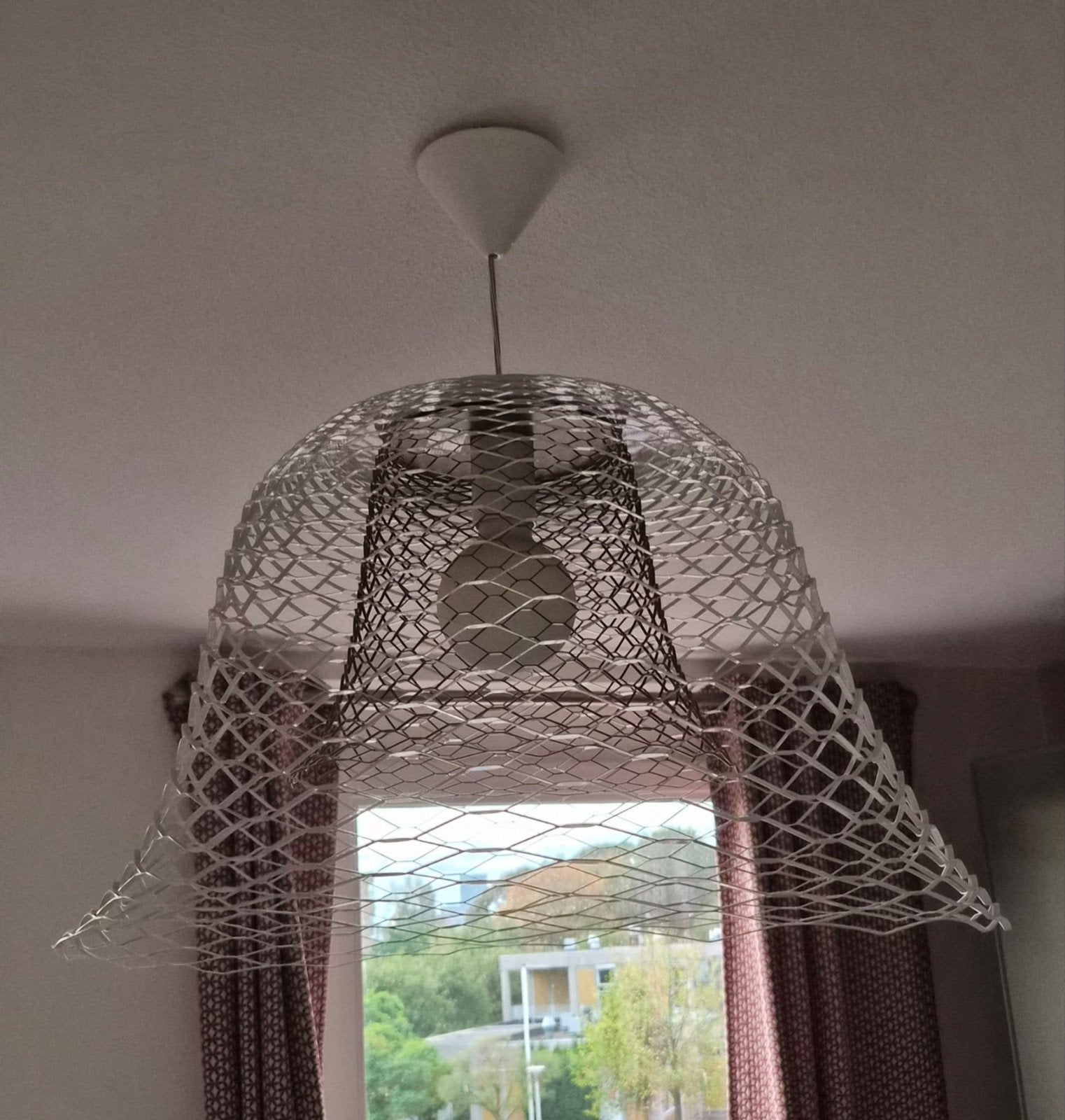 Gispen Slingerlamp with met goud, Gebruikt, Verzenden, E27 (groot), Metaal
