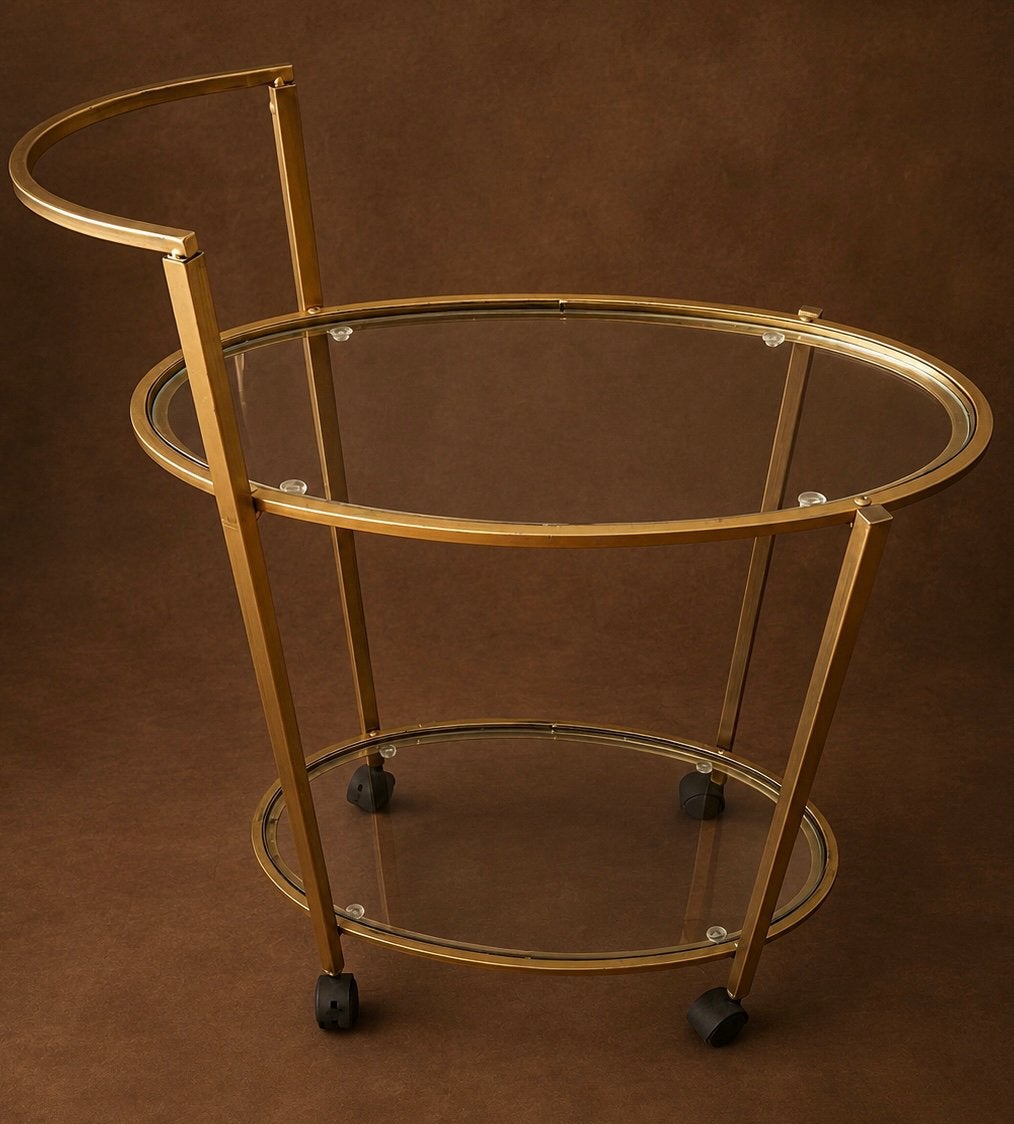 WOOOD barcart / trolley / brass look, Ophalen