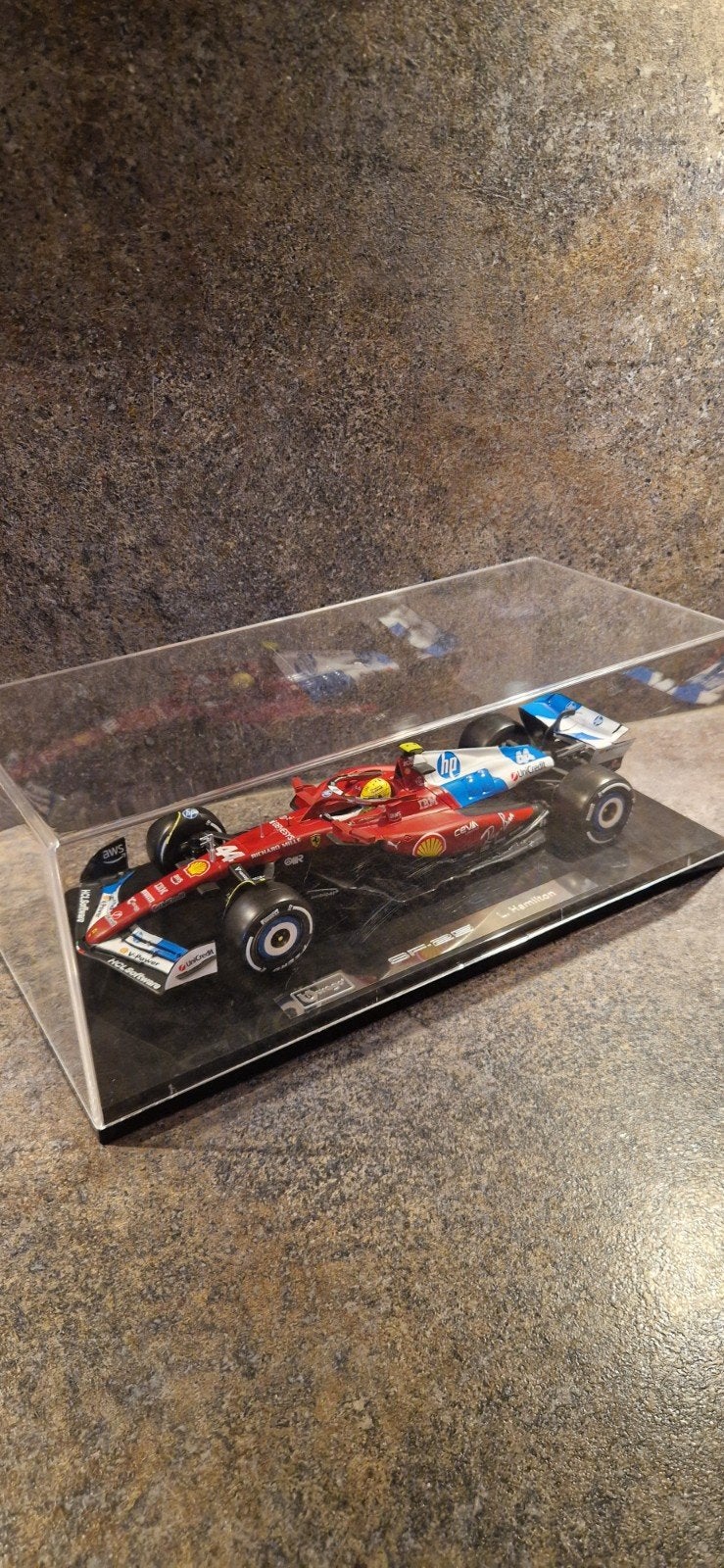 Lewis Hamilton F1 Miami GP Livery 2025, Ophalen of Verzenden, Zo goed als nieuw, Auto, Bburago