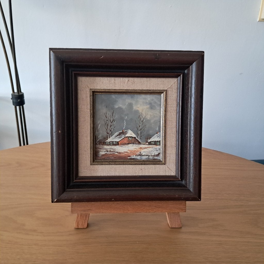 Olieverfschilderij - Winterlandschap, Verzenden