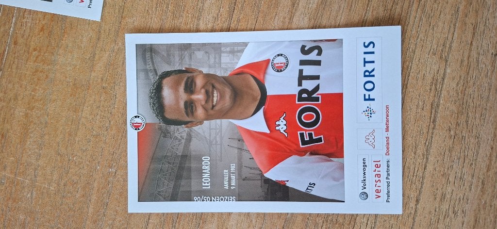 Spelerskaart; Leonardo # Feyenoord / Ajax, Ophalen of Verzenden, Nieuw, Feyenoord, Spelerskaart