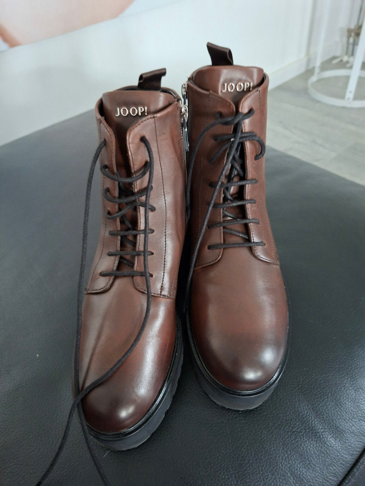 joop winter boots maat 37  leer, Ophalen, Zo goed als nieuw, Zwart