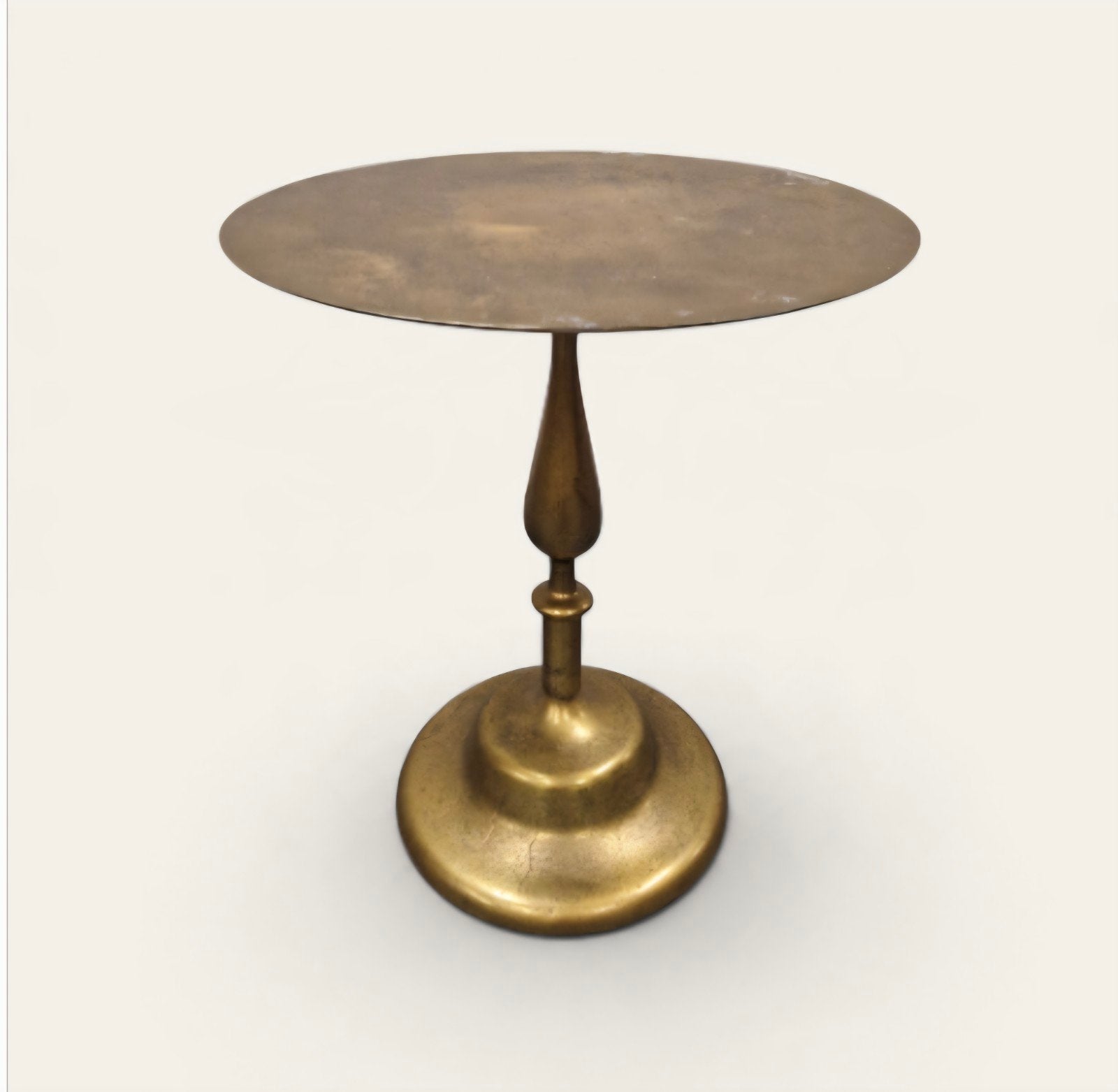 Klassieke metalen messing kleur wijntafel bijzettafel, Ophalen of Verzenden