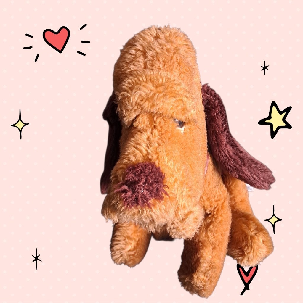 Nature Babies Basset Hound pup knuffel ca 20 cm hoog 2106, -, -, Zo goed als nieuw, Nature babies