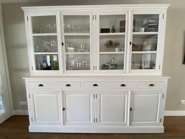 Grote witte buffetkast, Ophalen, Gebruikt, 200 cm of meer, Teakhout