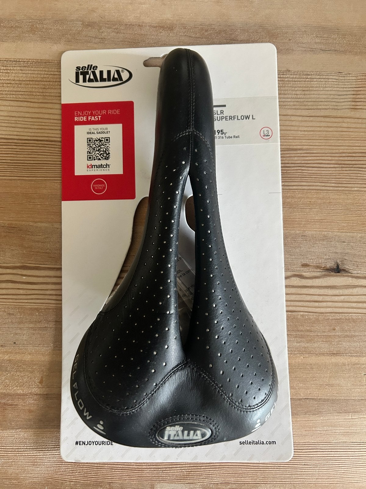 Selle Italia SLR Superflow L Zadel - Nieuw in verpakking, Leer, Nieuw, Ophalen of Verzenden, Zadel