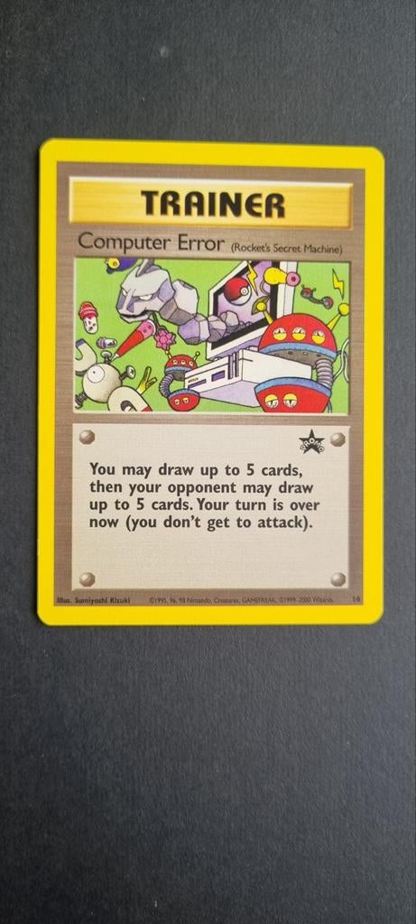 Pokémon Computer Error #16 Wizards Black Star Promo, Ophalen of Verzenden, Zo goed als nieuw, Losse kaart, Foil