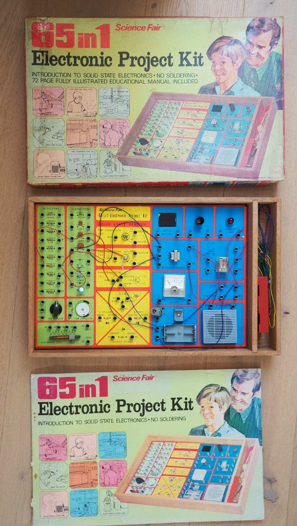 Science Fair 65-in-1 Electronic Project kit 1972 + Manual, Ophalen of Verzenden