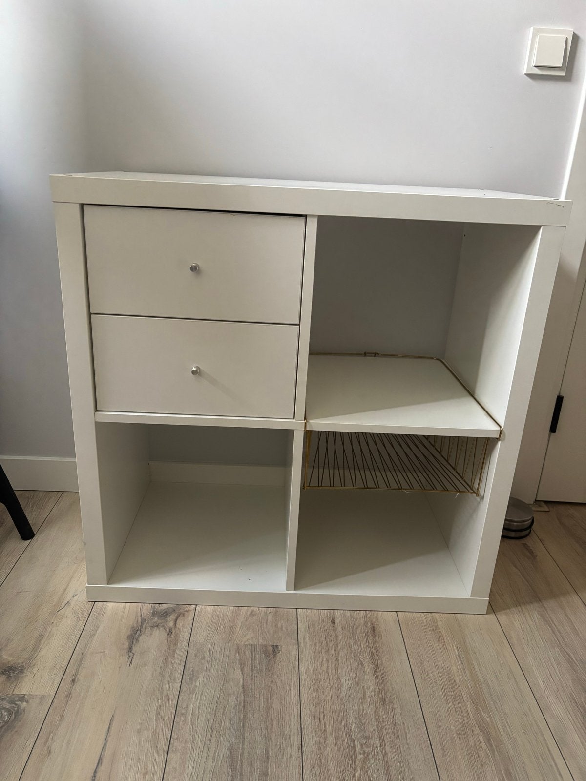 IKEA Kallax Kast met lades en mand wit, Ophalen, Gebruikt