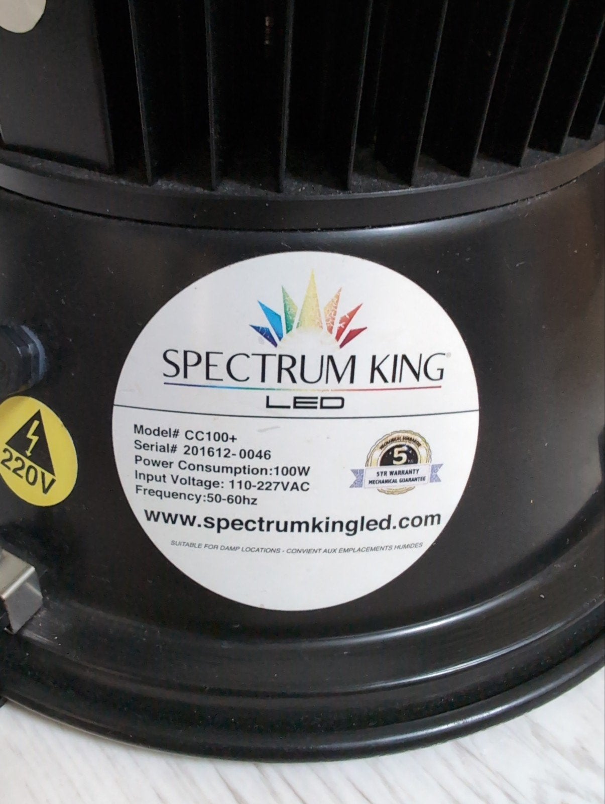 Spectrum King LED Kweeklamp 100W, Verzenden, Gebruikt, Kweeklamp