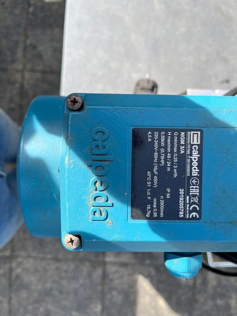 Beregeningspomp met nieuwe motor en pomp, Ophalen of Verzenden, Zo goed als nieuw, Beregeningspomp