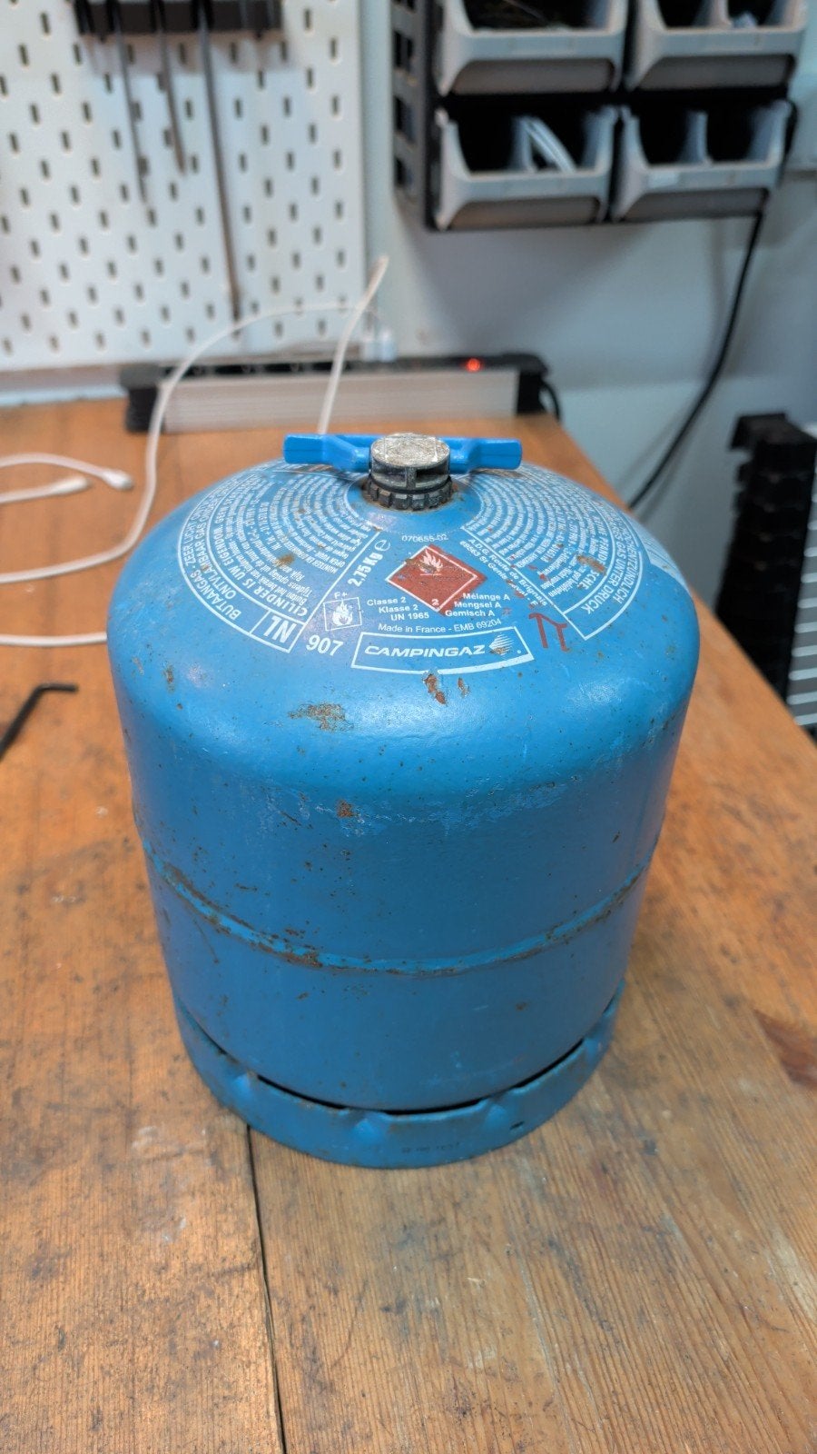 Campingaz gasfles 907 (leeg), Ophalen, Gebruikt