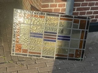 glas in lood, Ophalen, Gevelraam of Ruit, Gebruikt, Minder dan 80 cm